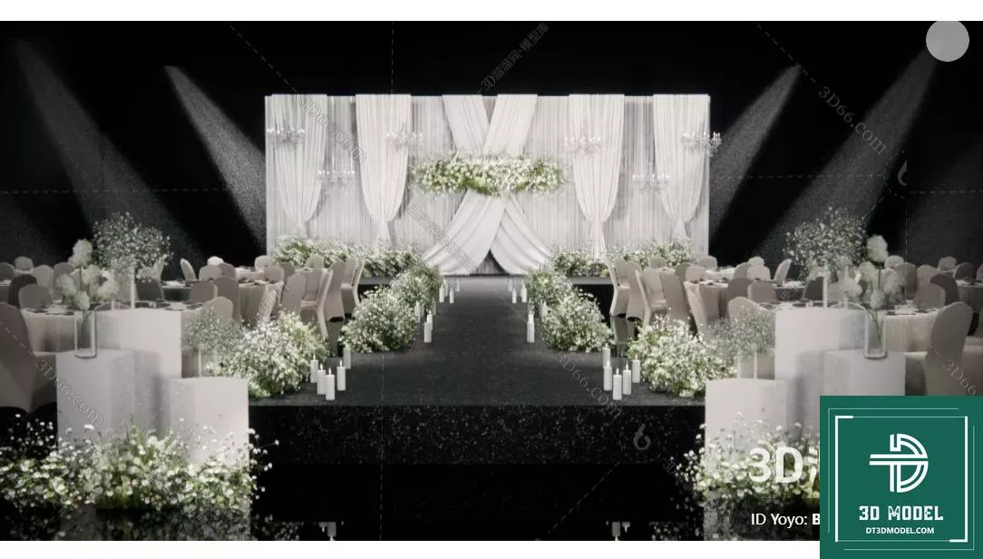 MODERN WEDDING - SKETCHUP 3D MODEL - VRAY OR ENSCAPE - ID16577