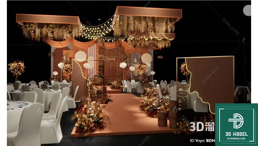 MODERN WEDDING - SKETCHUP 3D MODEL - VRAY OR ENSCAPE - ID16598