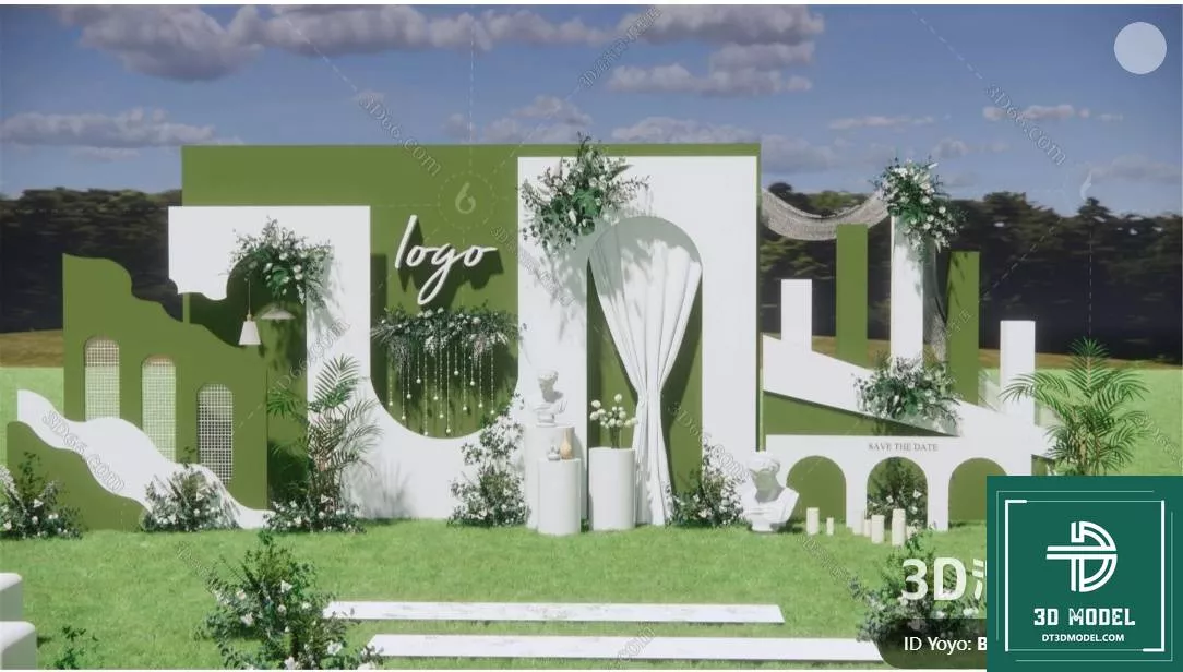 MODERN WEDDING - SKETCHUP 3D MODEL - VRAY OR ENSCAPE - ID16621