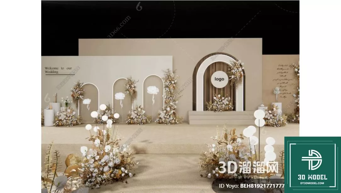 MODERN WEDDING - SKETCHUP 3D MODEL - VRAY OR ENSCAPE - ID16623