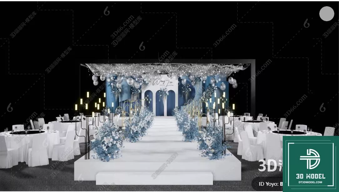 MODERN WEDDING - SKETCHUP 3D MODEL - VRAY OR ENSCAPE - ID16631
