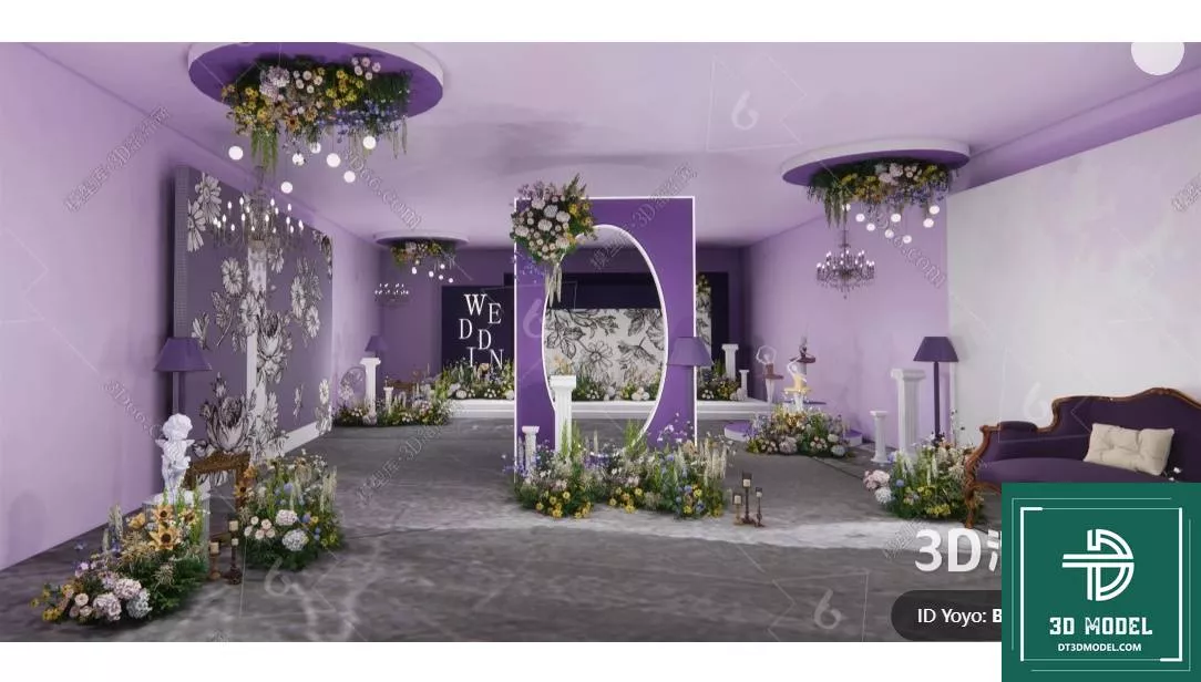 MODERN WEDDING - SKETCHUP 3D MODEL - VRAY OR ENSCAPE - ID16633