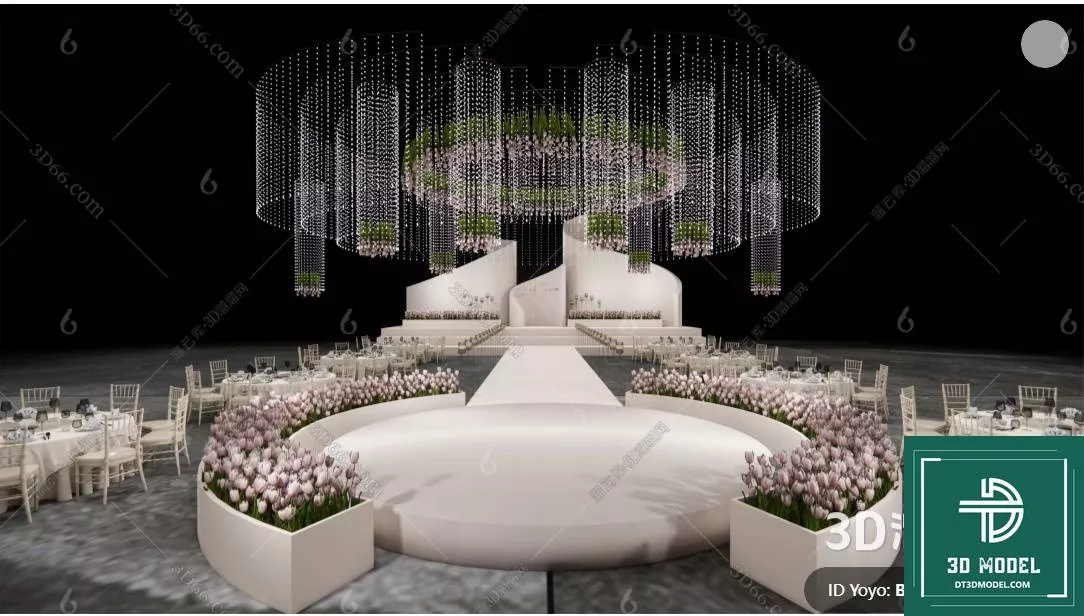 MODERN WEDDING - SKETCHUP 3D MODEL - VRAY OR ENSCAPE - ID16665