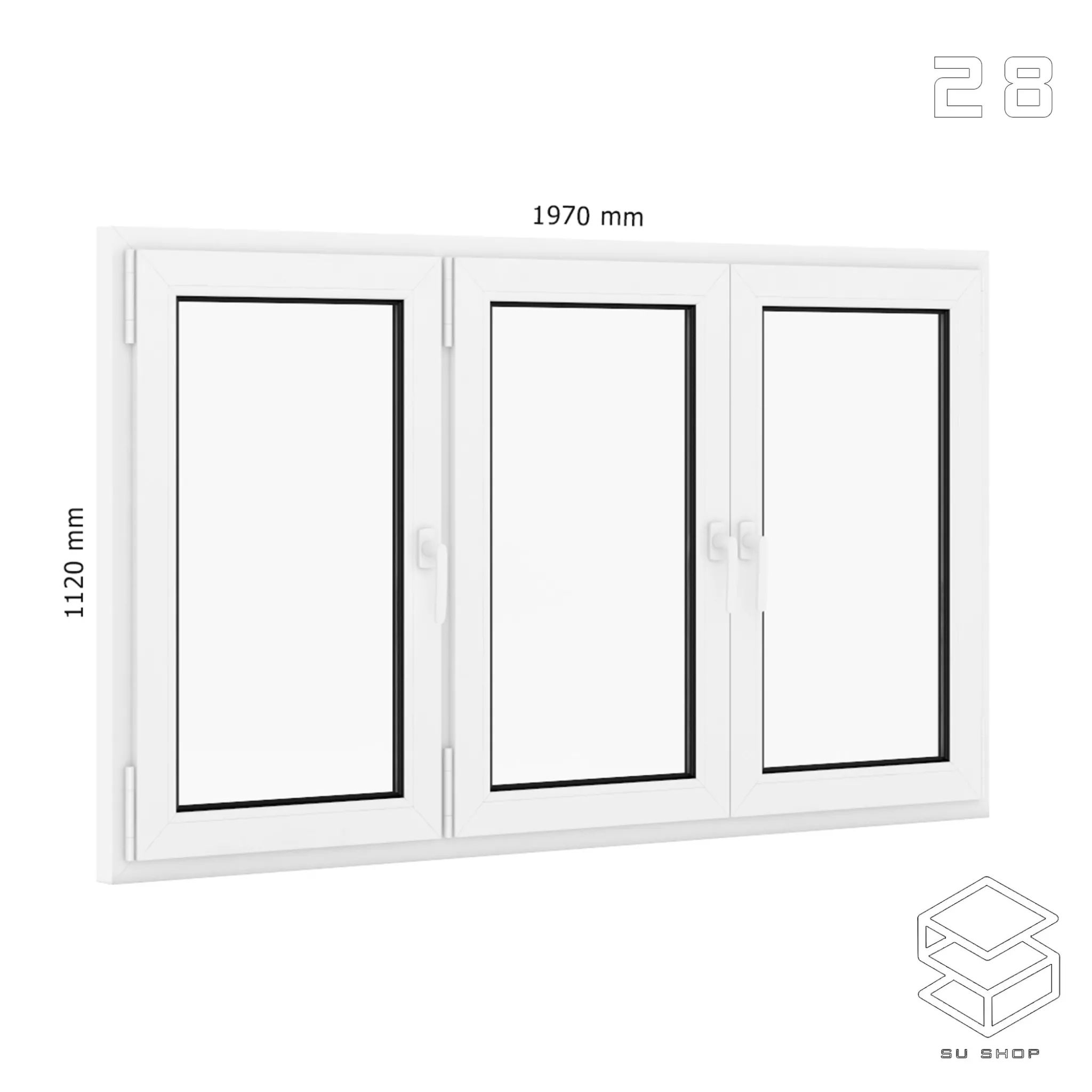 MODERN WINDOWS - SKETCHUP 3D MODEL - VRAY OR ENSCAPE - ID16768