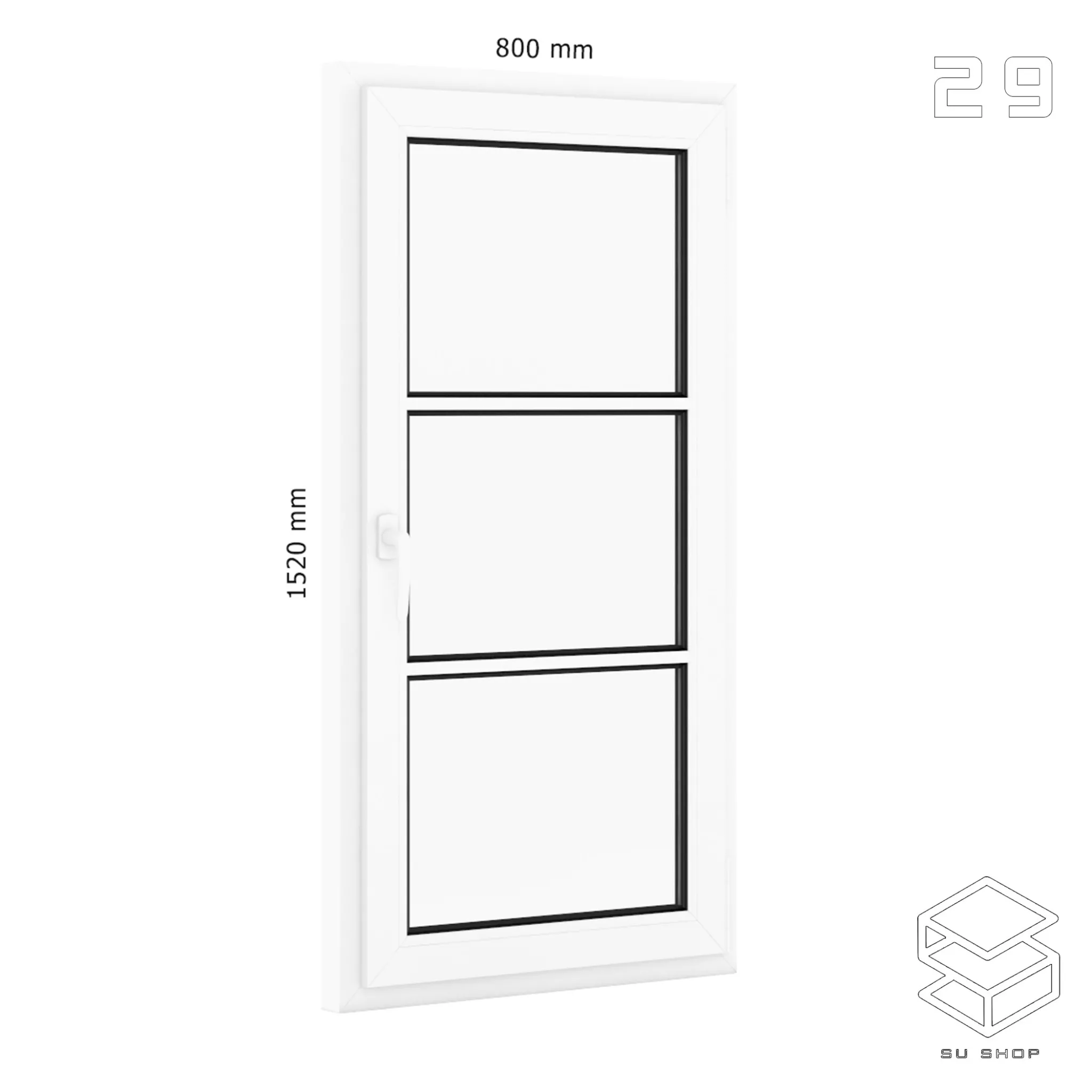 MODERN WINDOWS - SKETCHUP 3D MODEL - VRAY OR ENSCAPE - ID16769