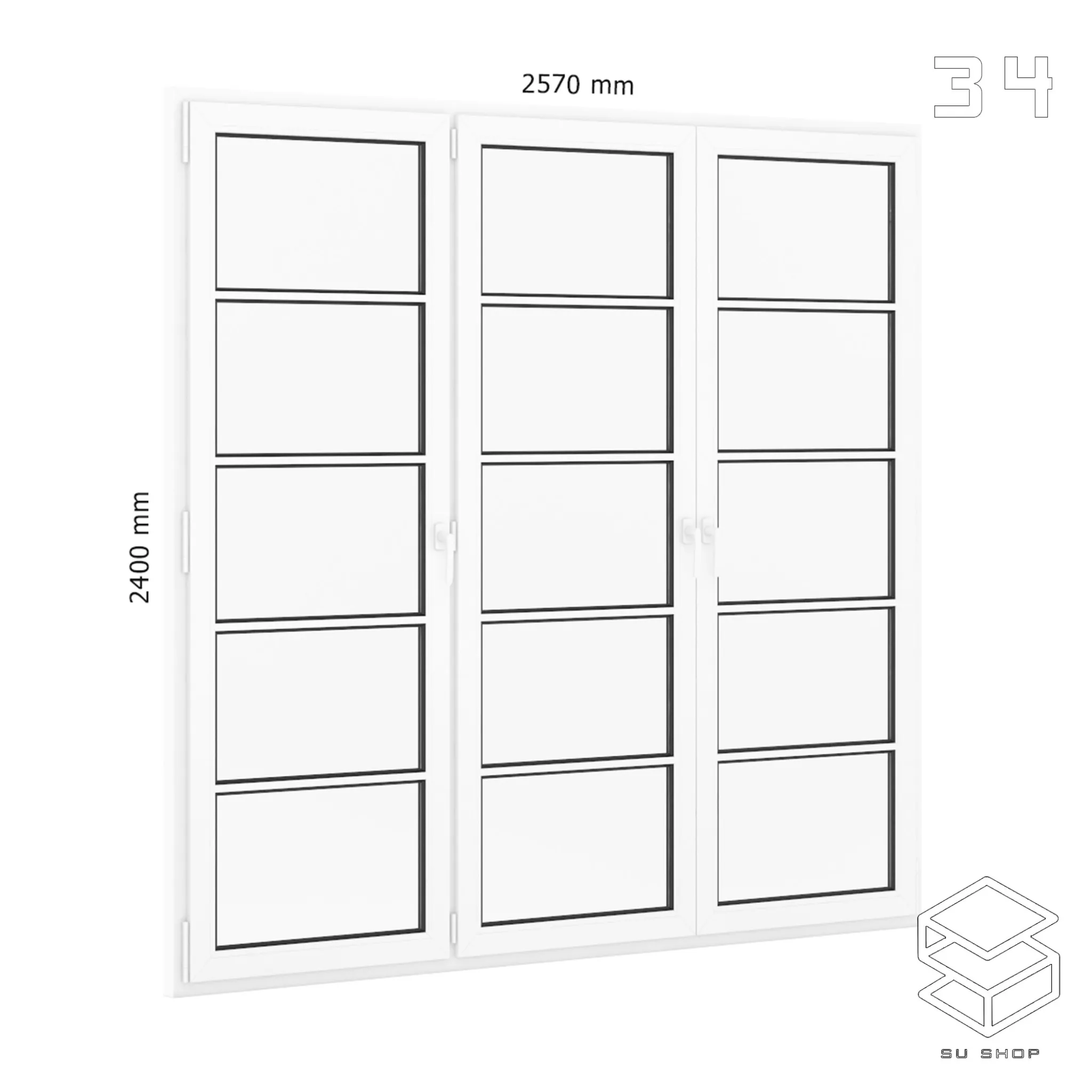 MODERN WINDOWS - SKETCHUP 3D MODEL - VRAY OR ENSCAPE - ID16775