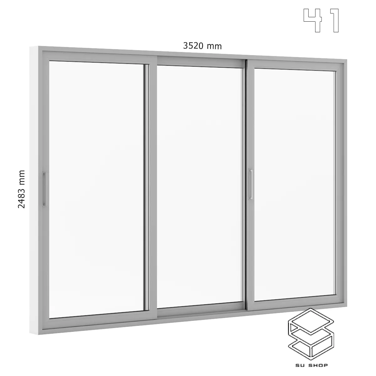 MODERN WINDOWS - SKETCHUP 3D MODEL - VRAY OR ENSCAPE - ID16783