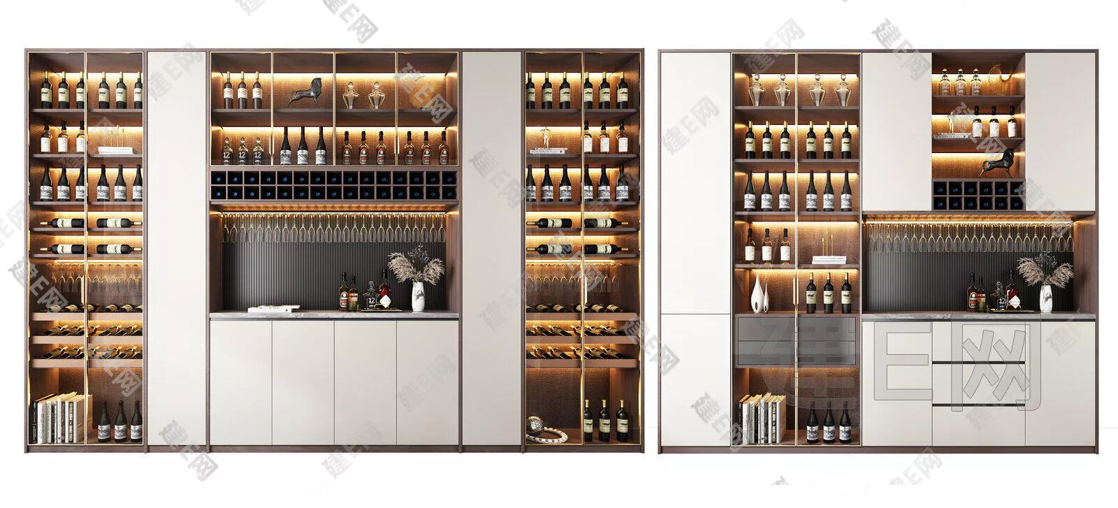 MODERN WINE CABINET - SKETCHUP 3D MODEL - ENSCAPE - 106319334