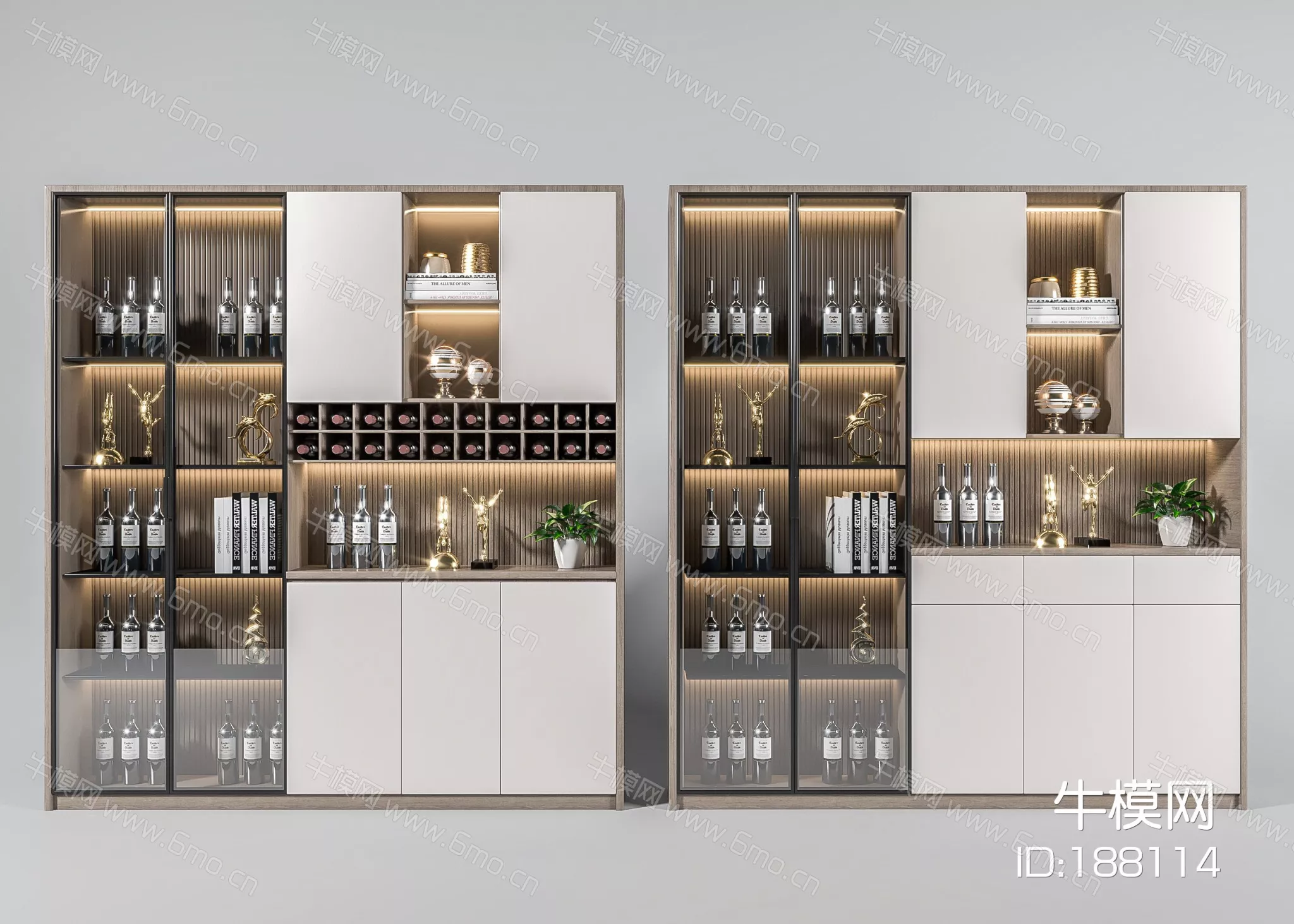 MODERN WINE CABINET - SKETCHUP 3D MODEL - ENSCAPE - 188114