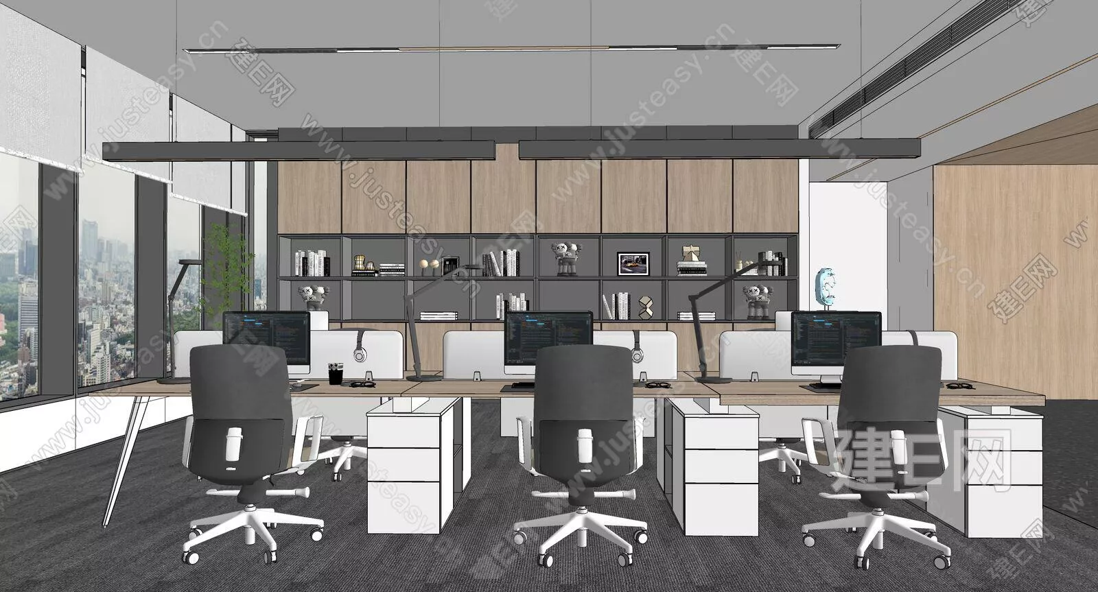 MODERN WORKSPACE - SKETCHUP 3D MODEL - ENSCAPE - 101008602