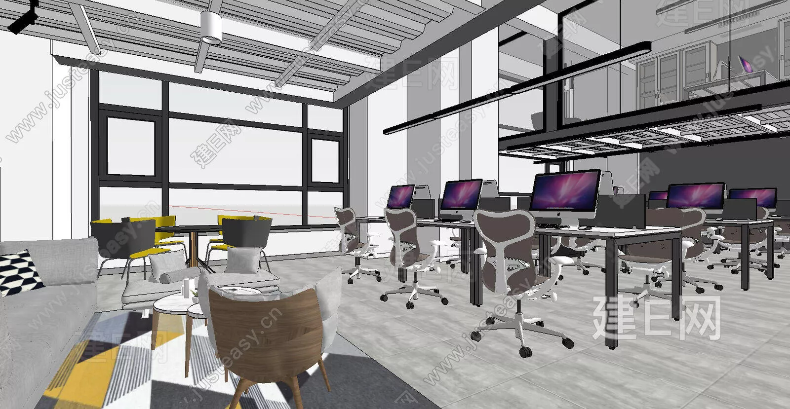 MODERN WORKSPACE - SKETCHUP 3D MODEL - ENSCAPE - 104088261