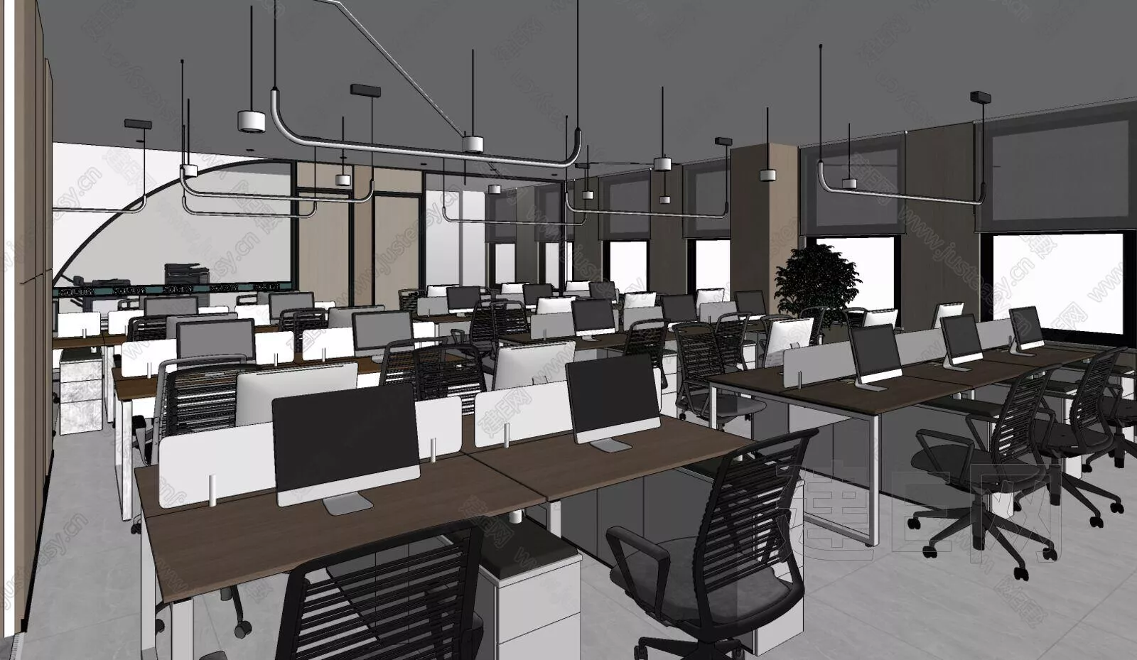 MODERN WORKSPACE - SKETCHUP 3D MODEL - ENSCAPE - 109266225