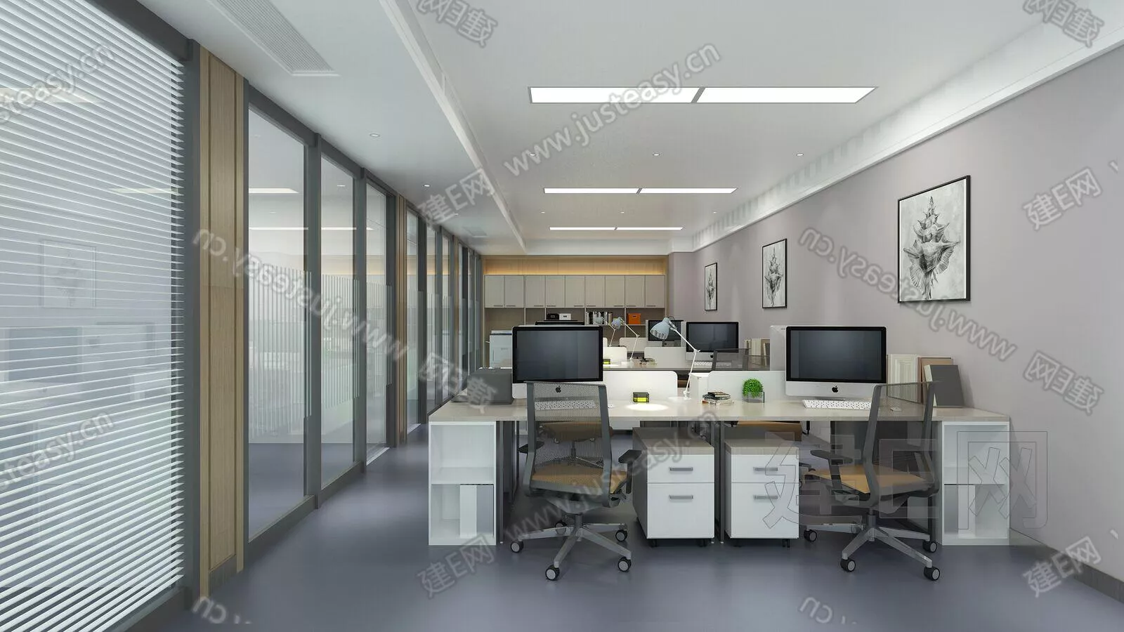 Modern Workspace – Sketchup 3d Model – Vray – 107954681 