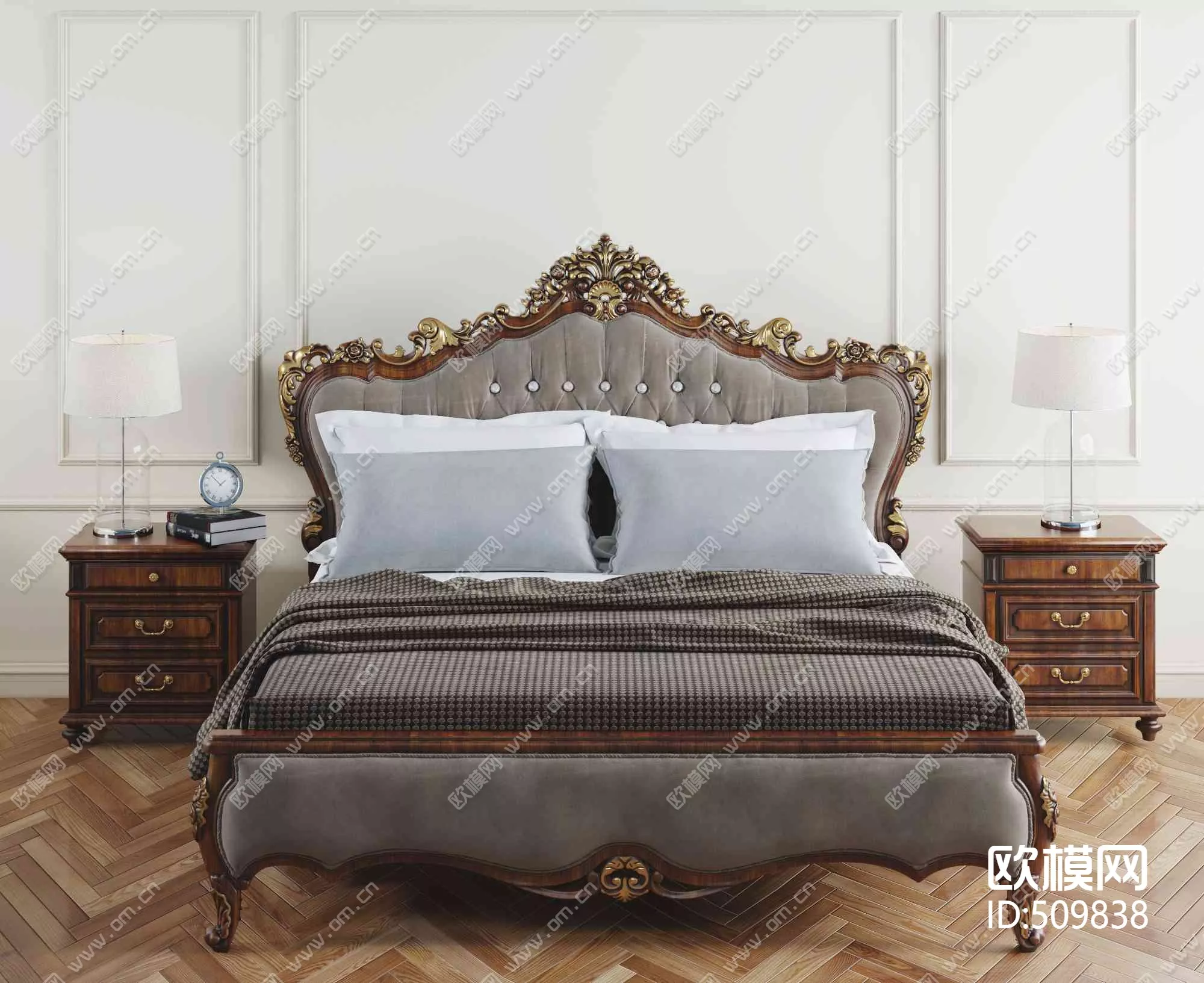 NEO CLASSIC BED - SKETCHUP 3D MODEL - VRAY OR ENSCAPE - ID16980