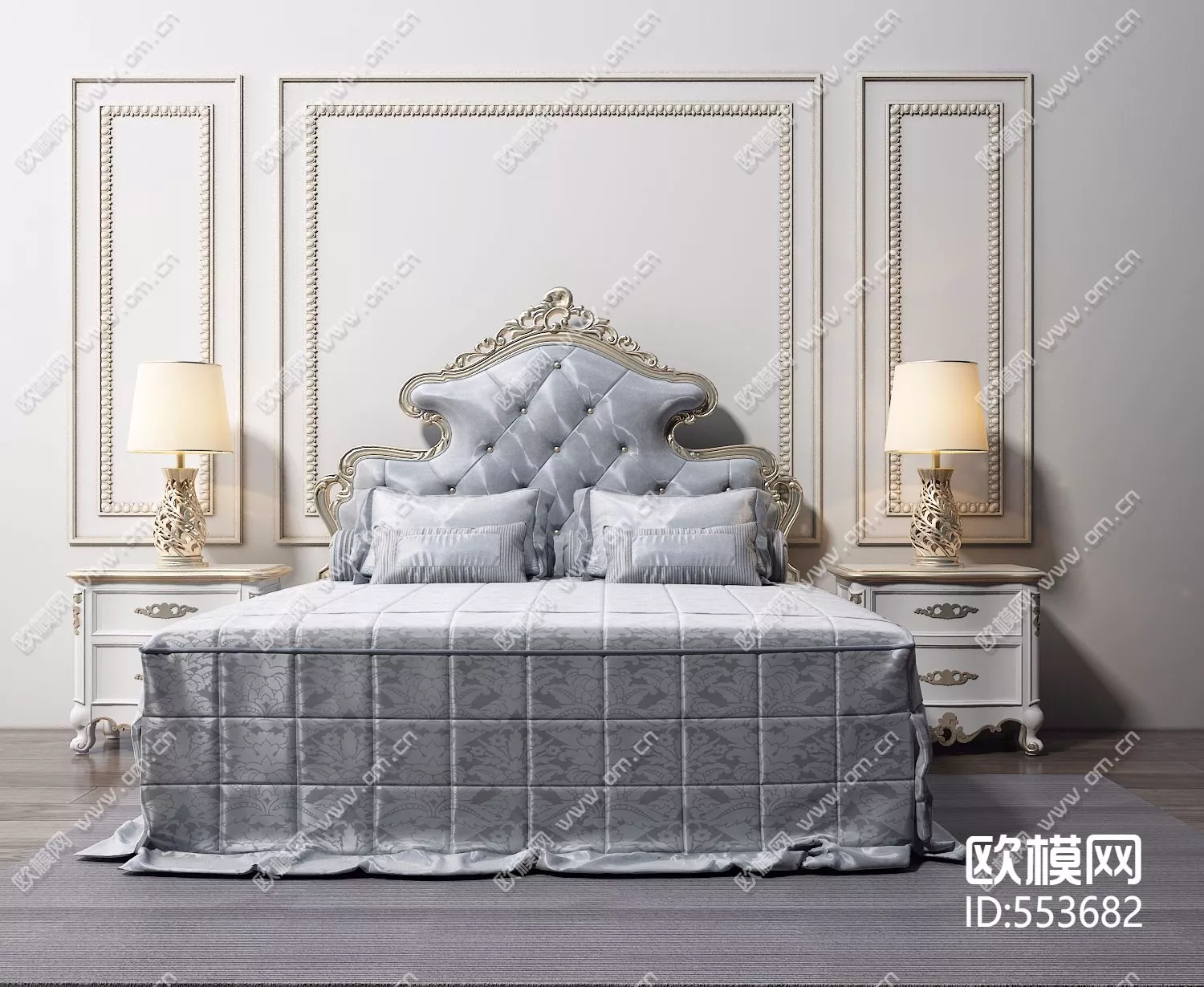 NEO CLASSIC BED - SKETCHUP 3D MODEL - VRAY OR ENSCAPE - ID16998