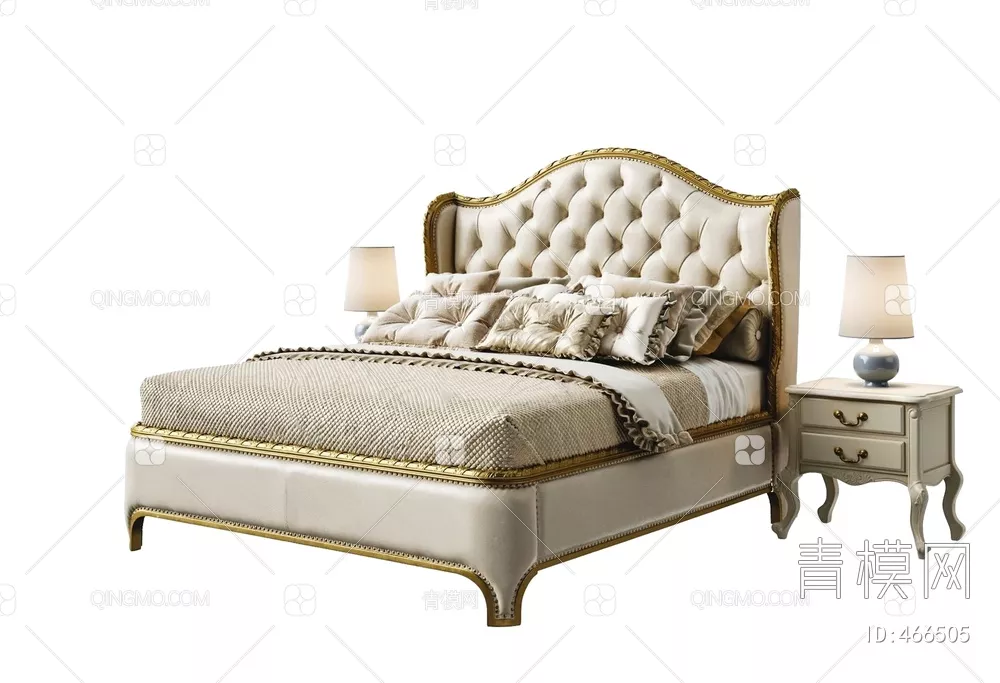 NEO CLASSIC BED - SKETCHUP 3D MODEL - VRAY OR ENSCAPE - ID17015