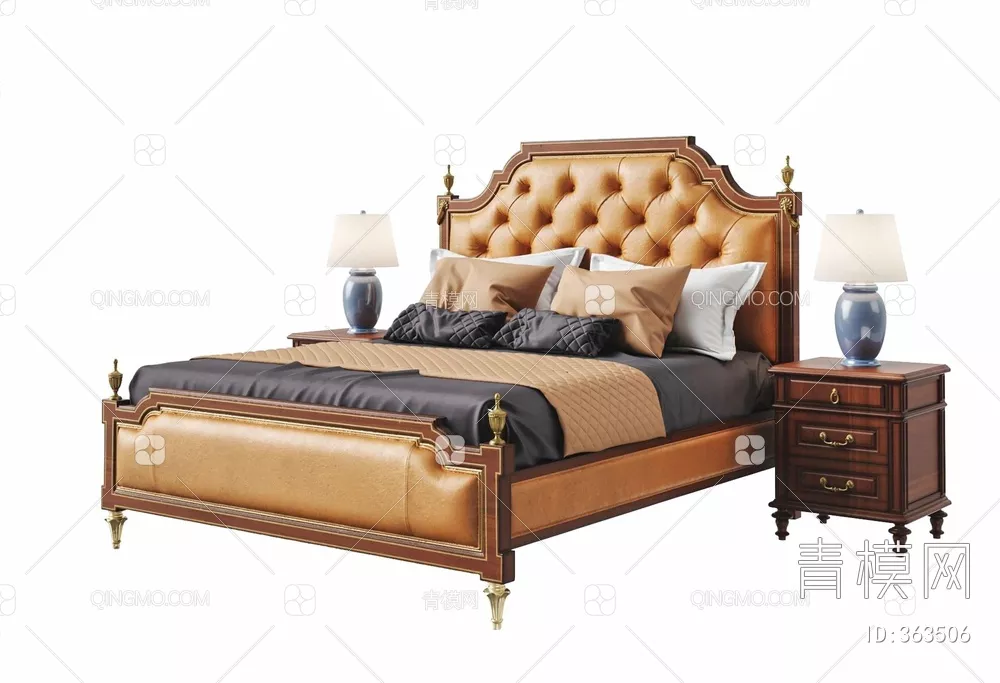 NEO CLASSIC BED - SKETCHUP 3D MODEL - VRAY OR ENSCAPE - ID17018