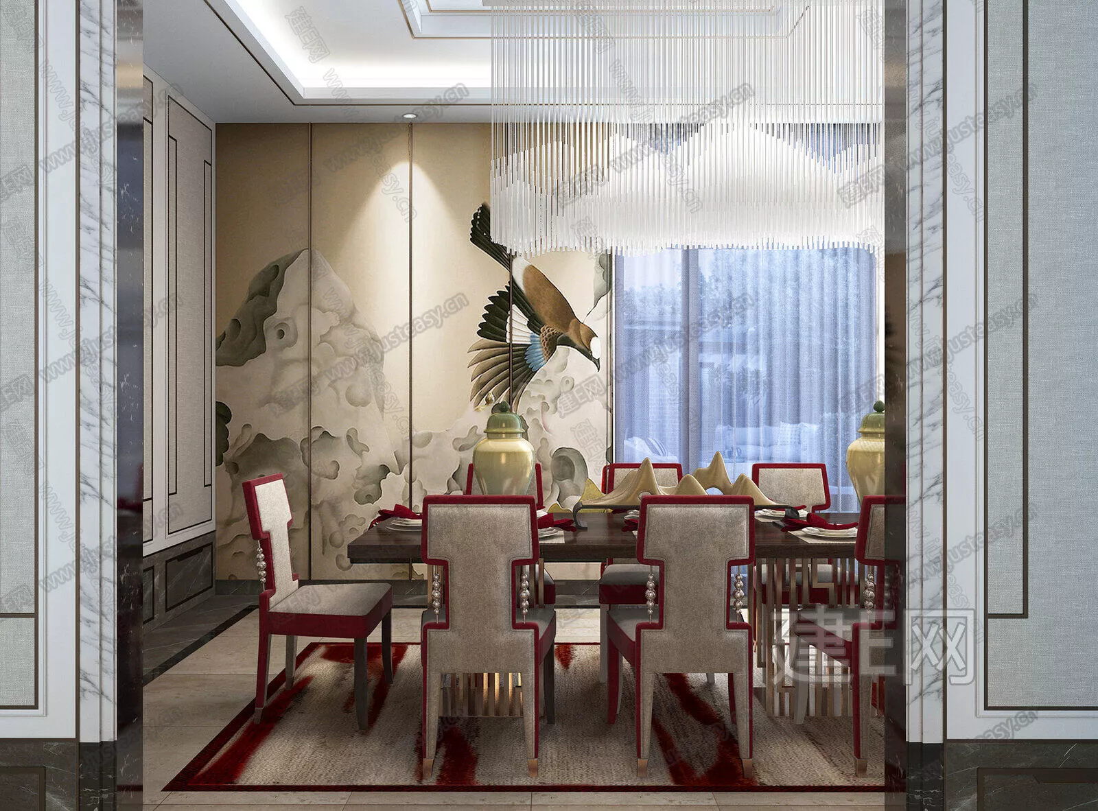 NEO CLASSIC DINING ROOM - SKETCHUP 3D SCENE - ENSCAPE - 112938395