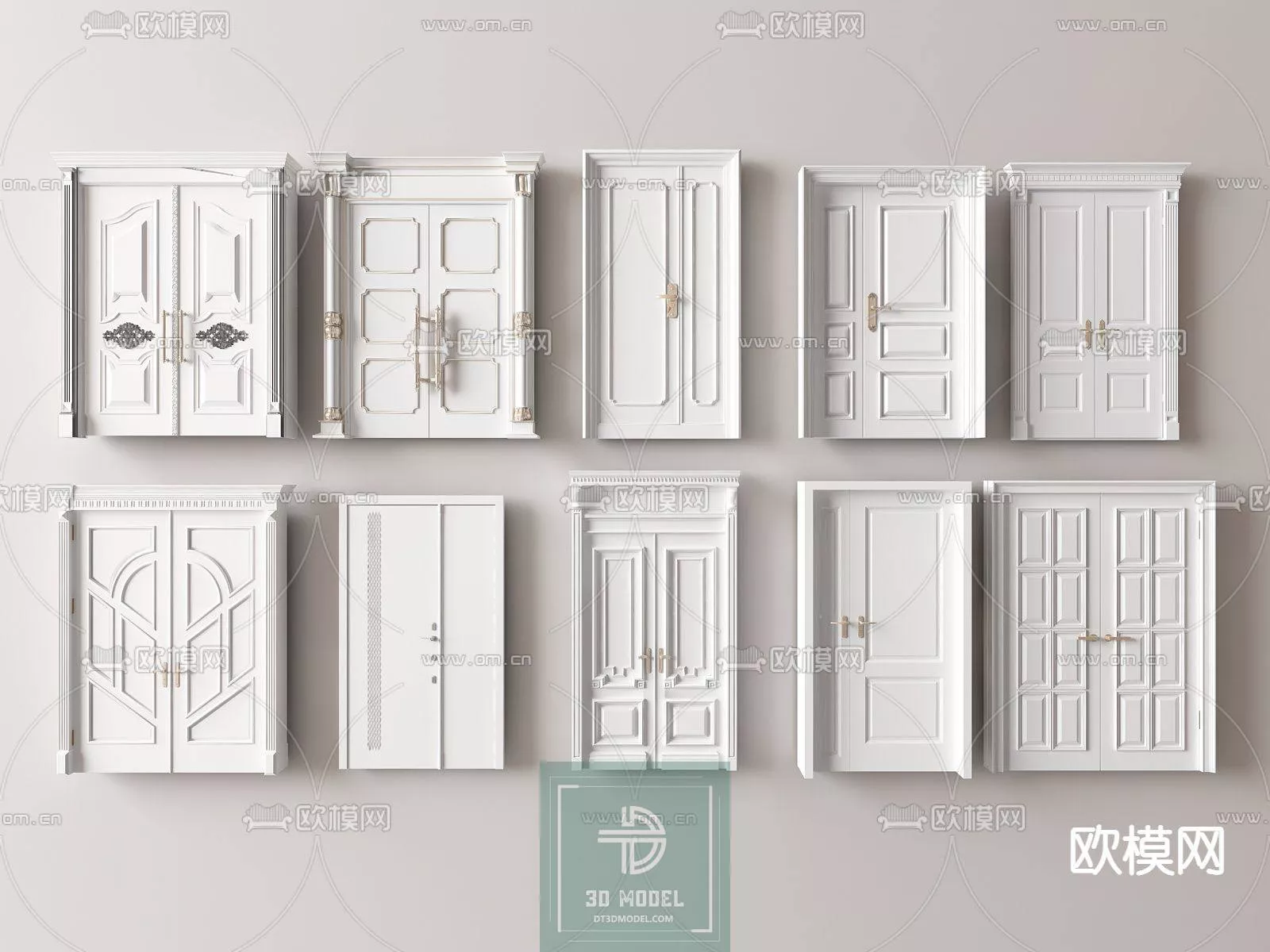 NEO CLASSIC DOOR - SKETCHUP 3D MODEL - VRAY OR ENSCAPE - ID17029