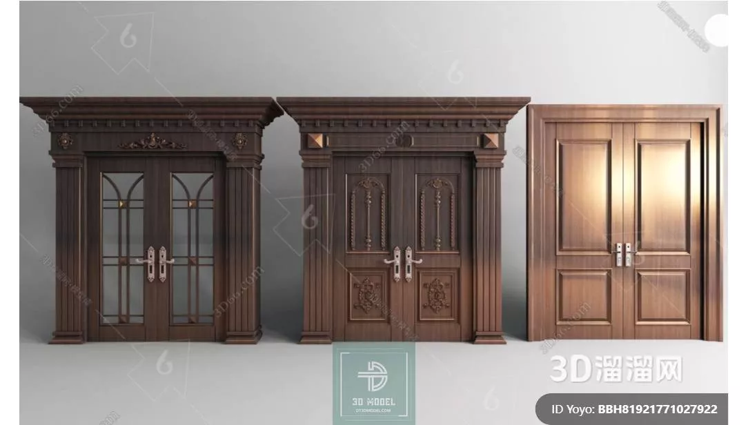 NEO CLASSIC DOOR - SKETCHUP 3D MODEL - VRAY OR ENSCAPE - ID17034