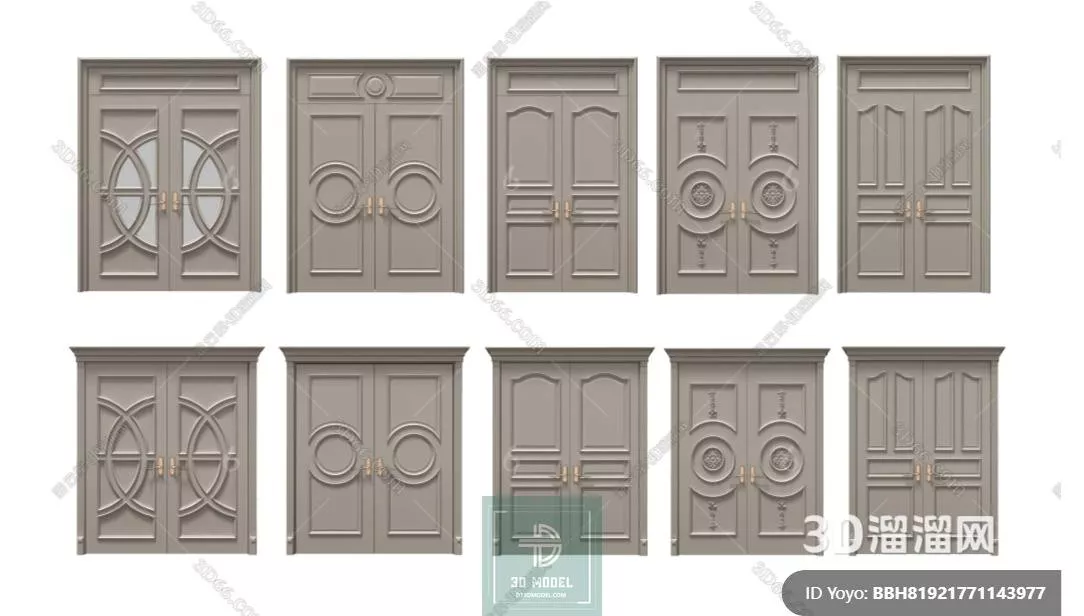 NEO CLASSIC DOOR - SKETCHUP 3D MODEL - VRAY OR ENSCAPE - ID17036