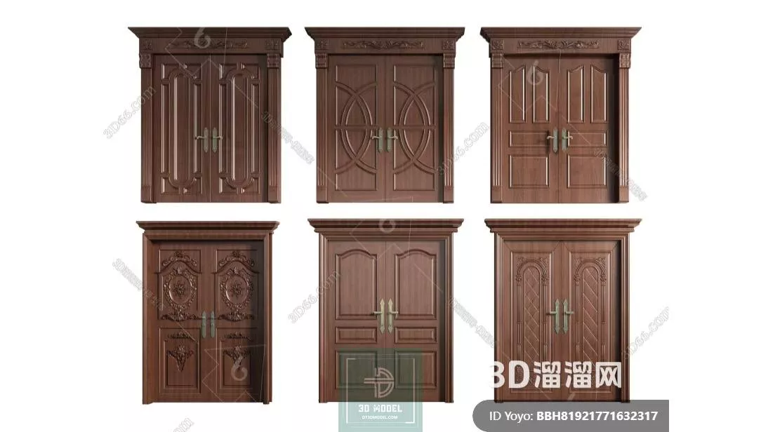 NEO CLASSIC DOOR - SKETCHUP 3D MODEL - VRAY OR ENSCAPE - ID17041