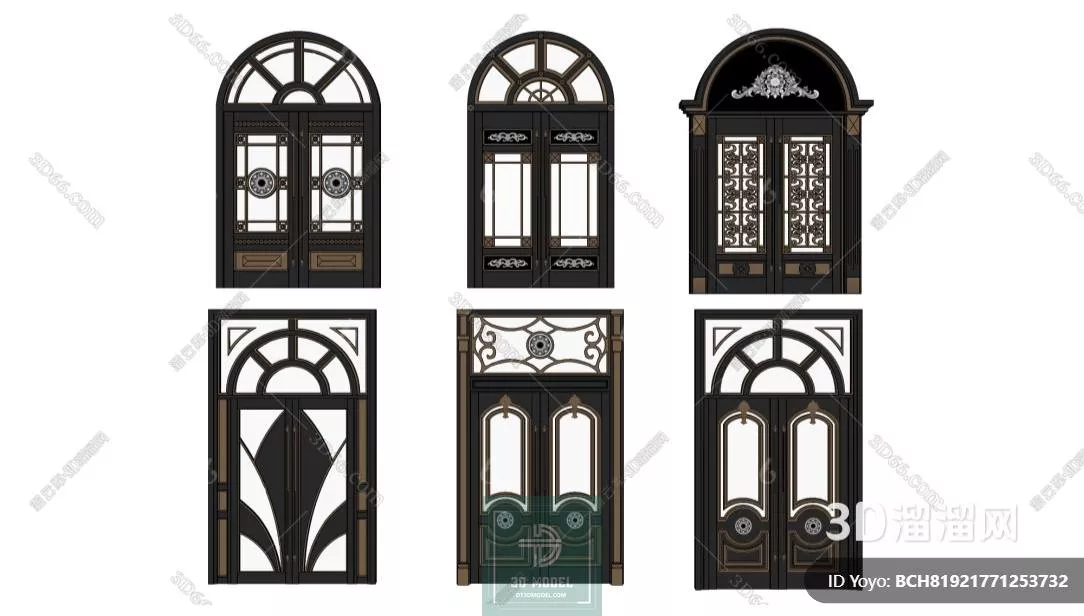 NEO CLASSIC DOOR - SKETCHUP 3D MODEL - VRAY OR ENSCAPE - ID17045