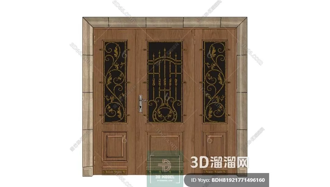 NEO CLASSIC DOOR - SKETCHUP 3D MODEL - VRAY OR ENSCAPE - ID17058