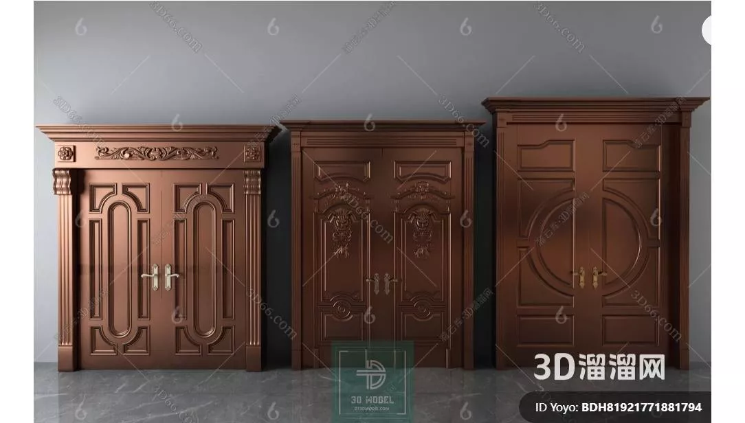 NEO CLASSIC DOOR - SKETCHUP 3D MODEL - VRAY OR ENSCAPE - ID17062