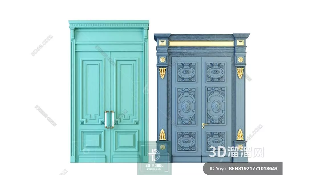 NEO CLASSIC DOOR - SKETCHUP 3D MODEL - VRAY OR ENSCAPE - ID17063