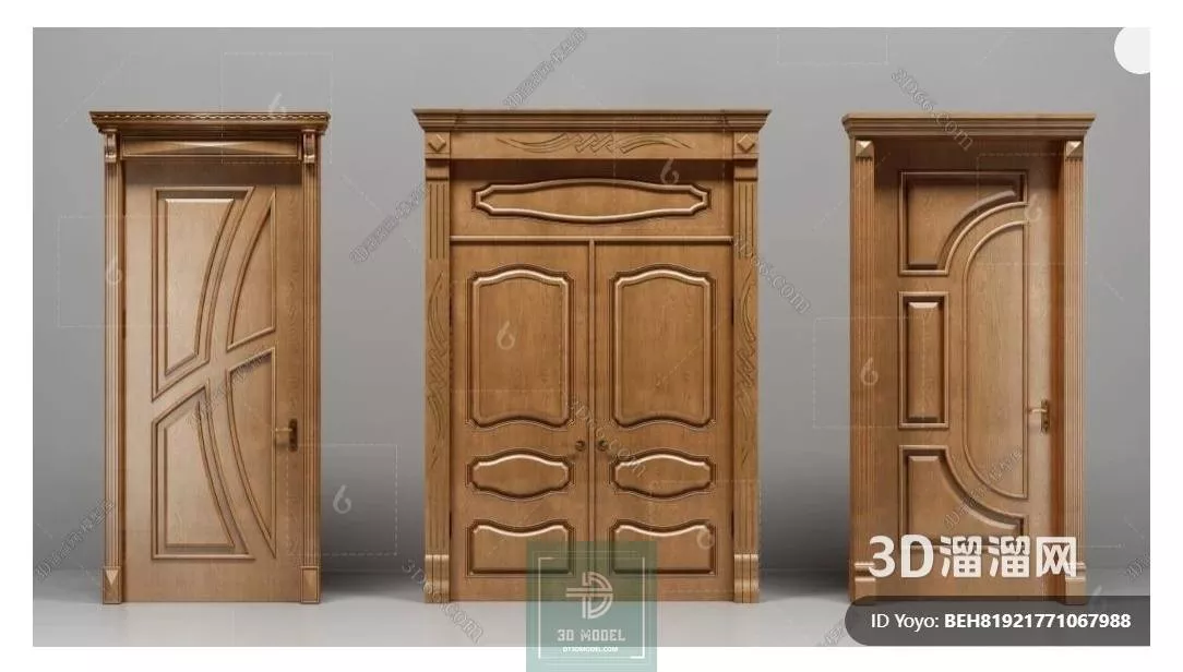 NEO CLASSIC DOOR - SKETCHUP 3D MODEL - VRAY OR ENSCAPE - ID17071