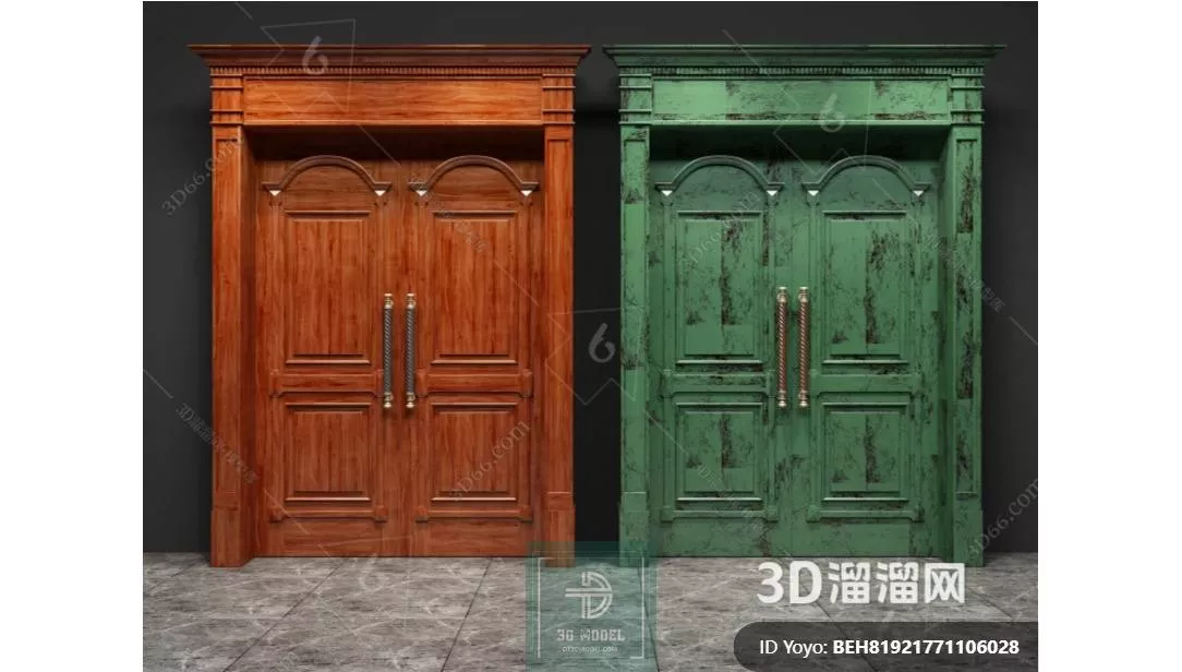 NEO CLASSIC DOOR - SKETCHUP 3D MODEL - VRAY OR ENSCAPE - ID17075