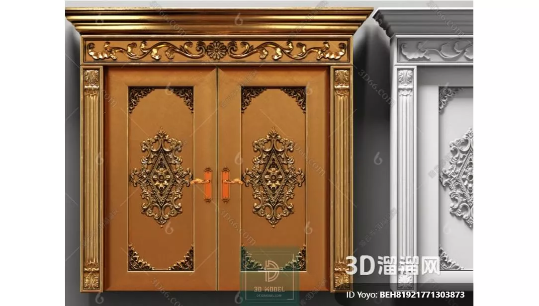 NEO CLASSIC DOOR - SKETCHUP 3D MODEL - VRAY OR ENSCAPE - ID17086