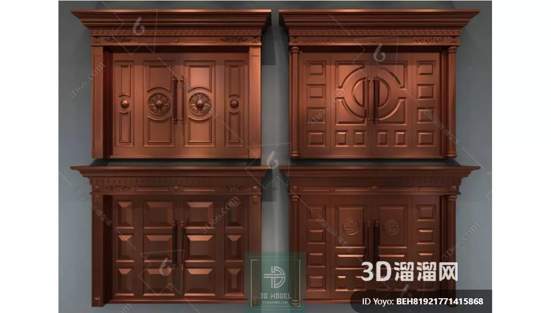 NEO CLASSIC DOOR - SKETCHUP 3D MODEL - VRAY OR ENSCAPE - ID17093