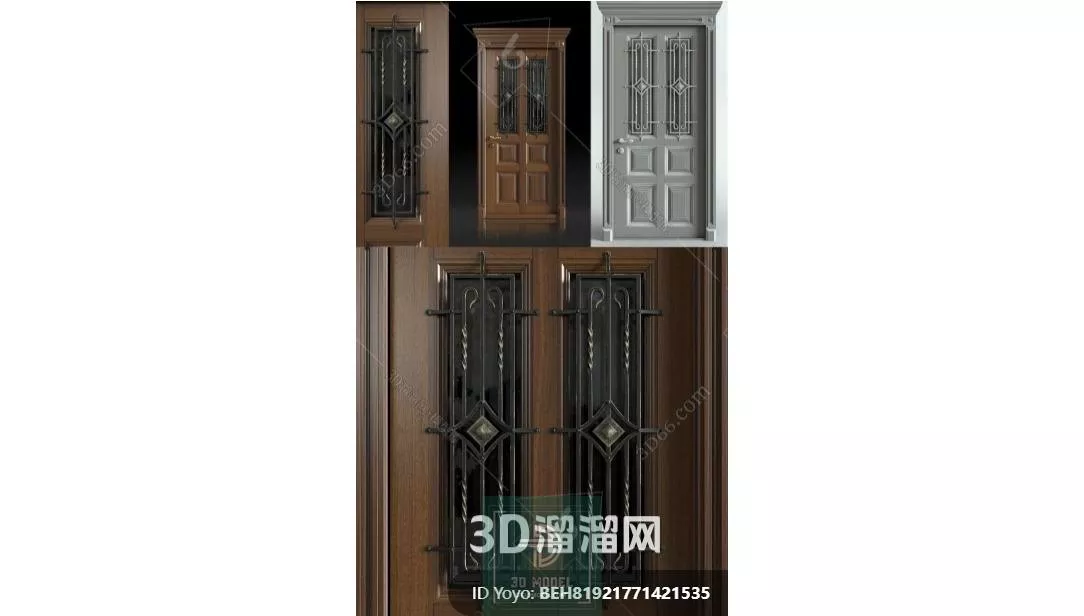 NEO CLASSIC DOOR - SKETCHUP 3D MODEL - VRAY OR ENSCAPE - ID17094