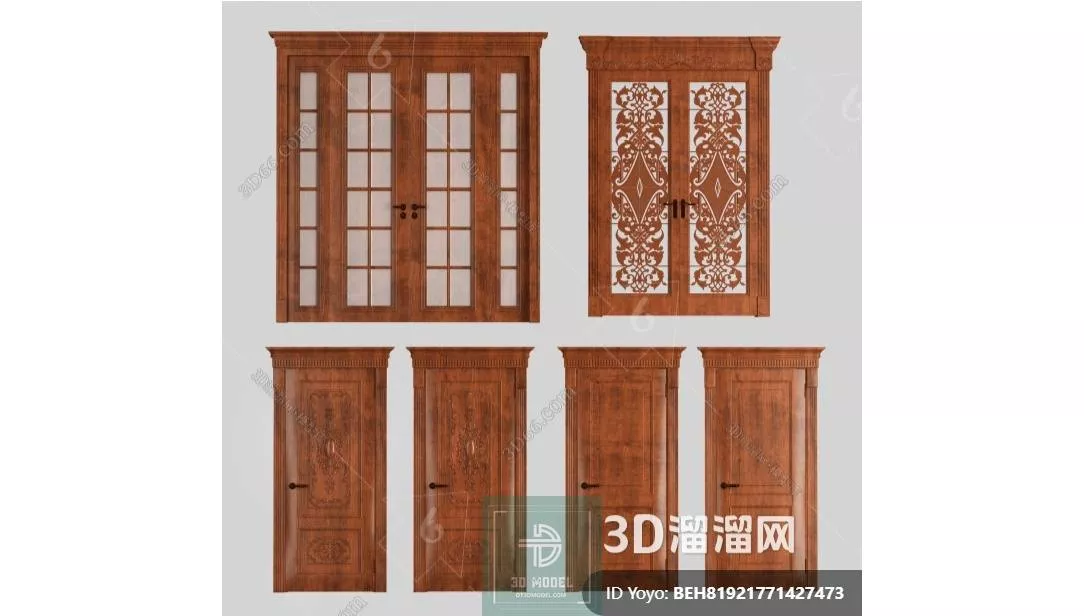 NEO CLASSIC DOOR - SKETCHUP 3D MODEL - VRAY OR ENSCAPE - ID17095