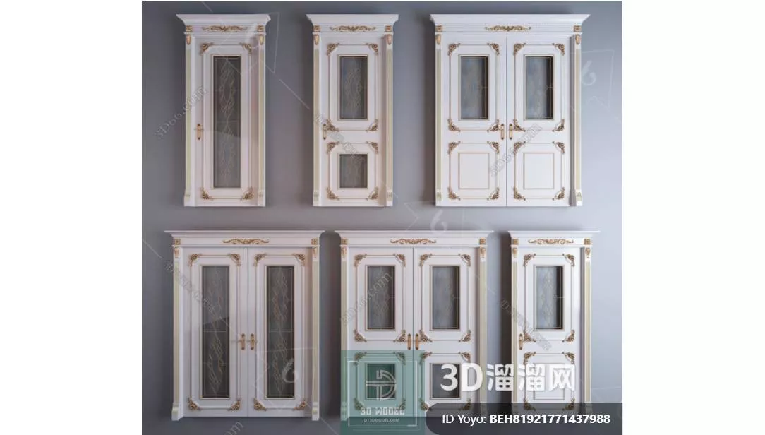 NEO CLASSIC DOOR - SKETCHUP 3D MODEL - VRAY OR ENSCAPE - ID17098