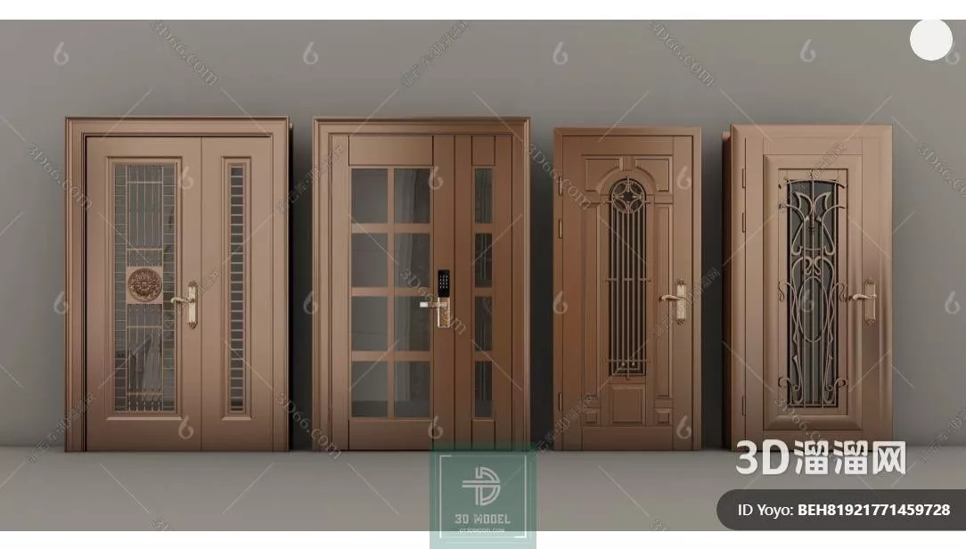 NEO CLASSIC DOOR - SKETCHUP 3D MODEL - VRAY OR ENSCAPE - ID17101