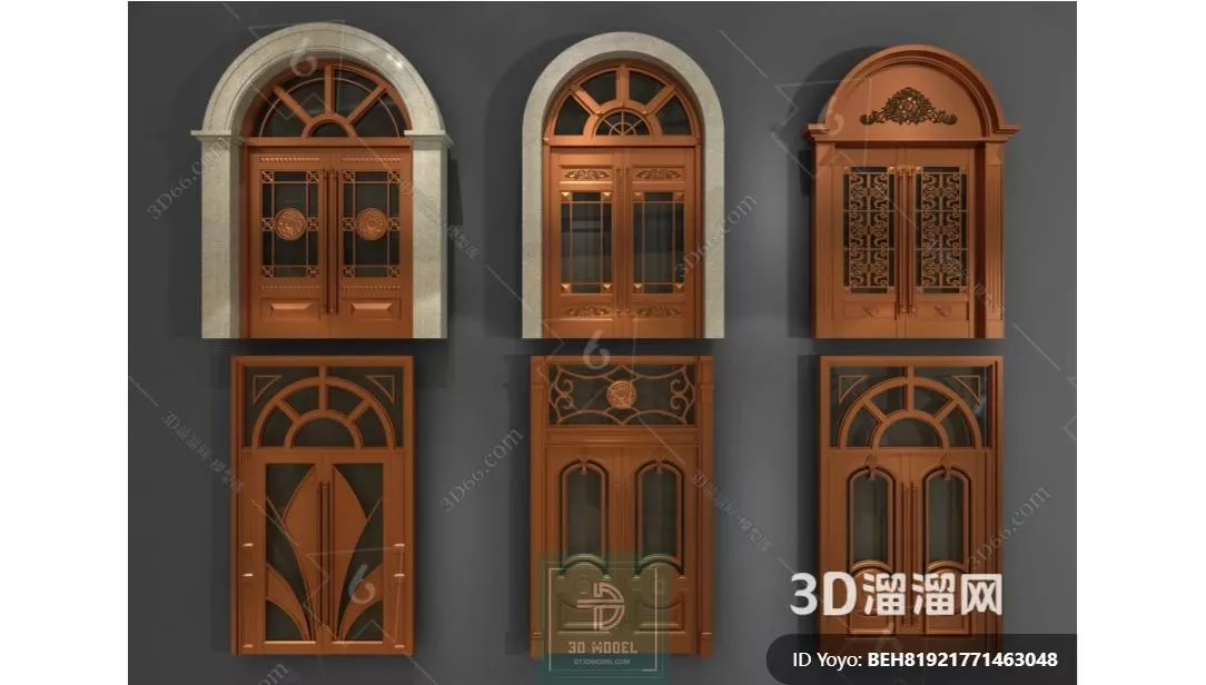 NEO CLASSIC DOOR - SKETCHUP 3D MODEL - VRAY OR ENSCAPE - ID17103