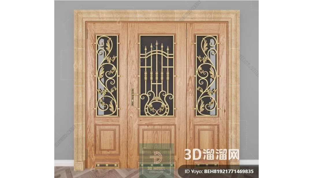 NEO CLASSIC DOOR - SKETCHUP 3D MODEL - VRAY OR ENSCAPE - ID17104