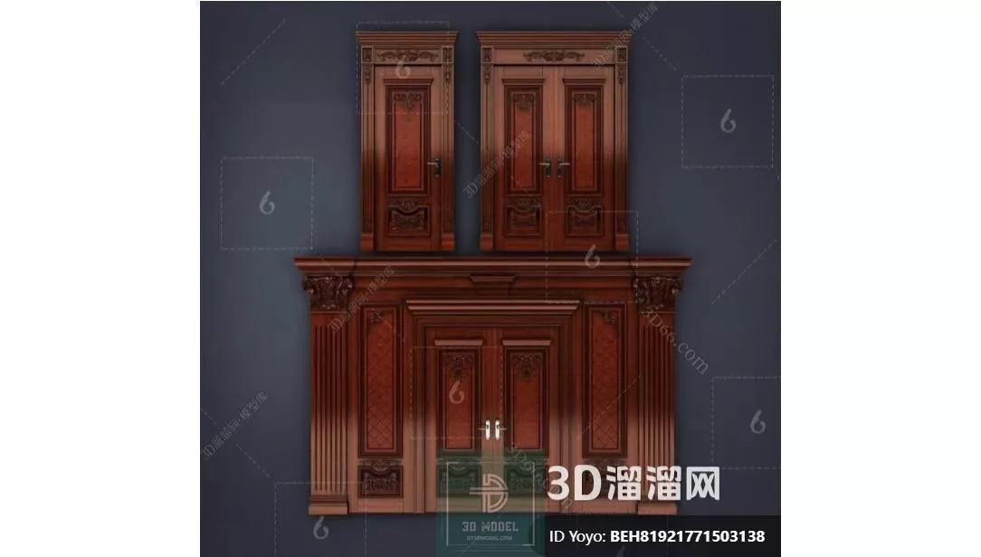 NEO CLASSIC DOOR - SKETCHUP 3D MODEL - VRAY OR ENSCAPE - ID17106