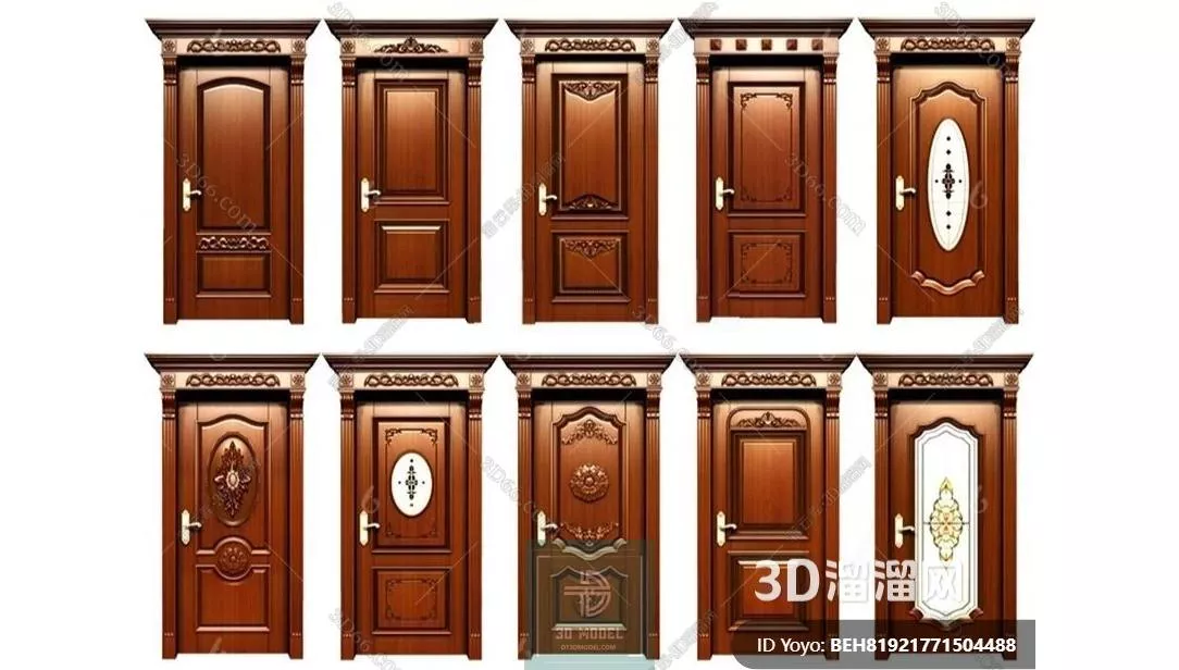 NEO CLASSIC DOOR - SKETCHUP 3D MODEL - VRAY OR ENSCAPE - ID17107