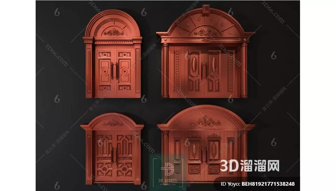 NEO CLASSIC DOOR - SKETCHUP 3D MODEL - VRAY OR ENSCAPE - ID17111