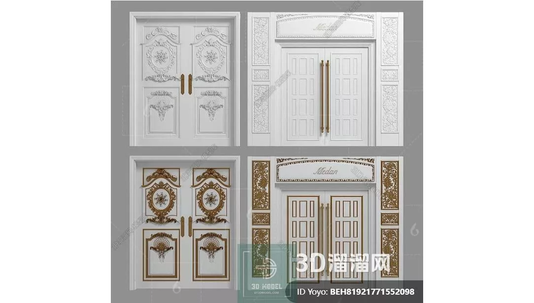 NEO CLASSIC DOOR - SKETCHUP 3D MODEL - VRAY OR ENSCAPE - ID17112