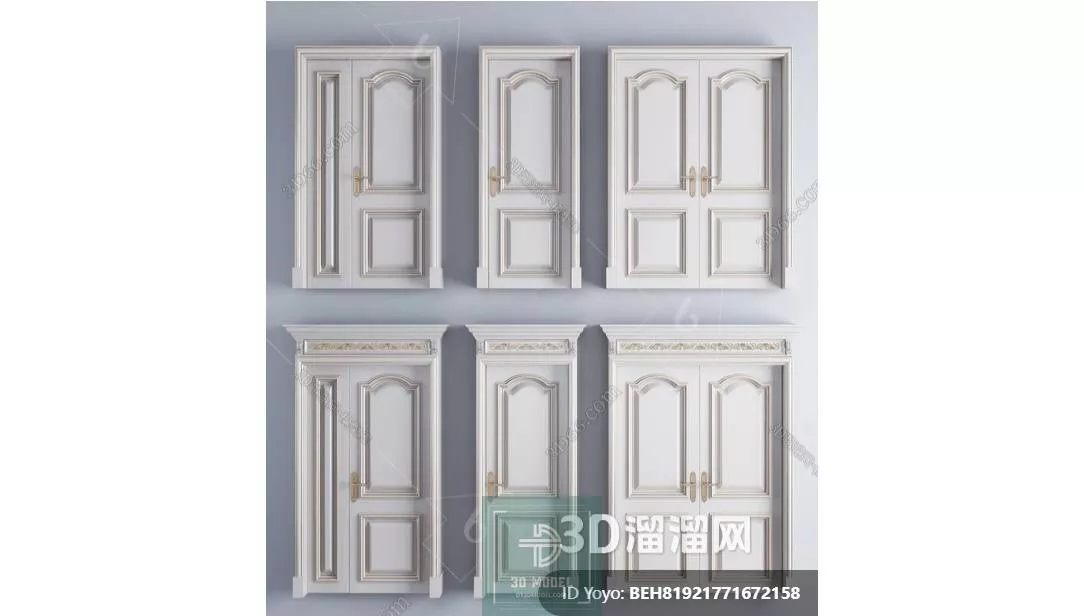NEO CLASSIC DOOR - SKETCHUP 3D MODEL - VRAY OR ENSCAPE - ID17124