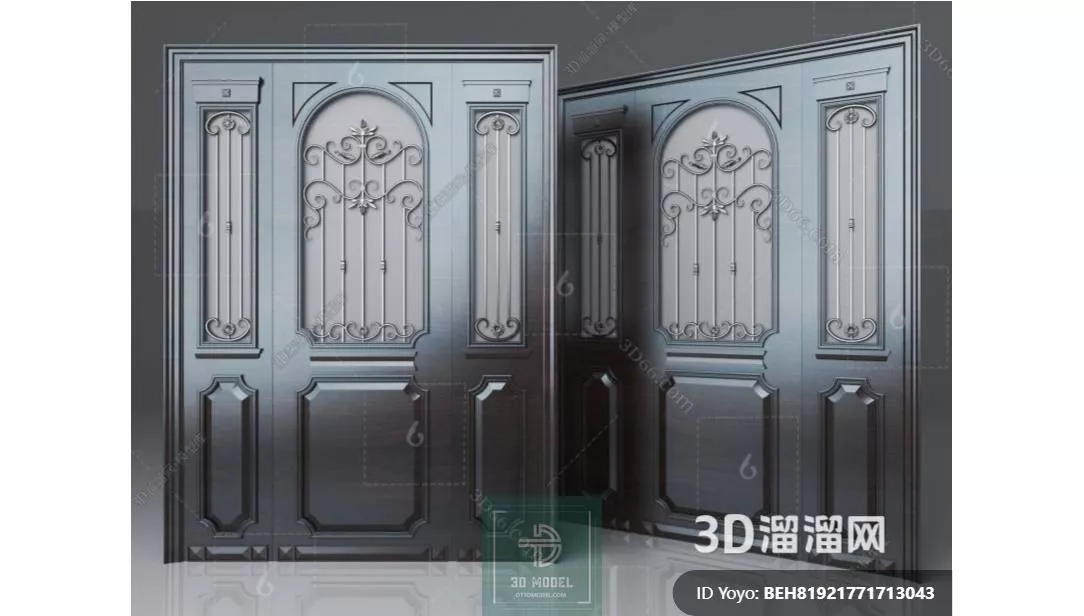NEO CLASSIC DOOR - SKETCHUP 3D MODEL - VRAY OR ENSCAPE - ID17129