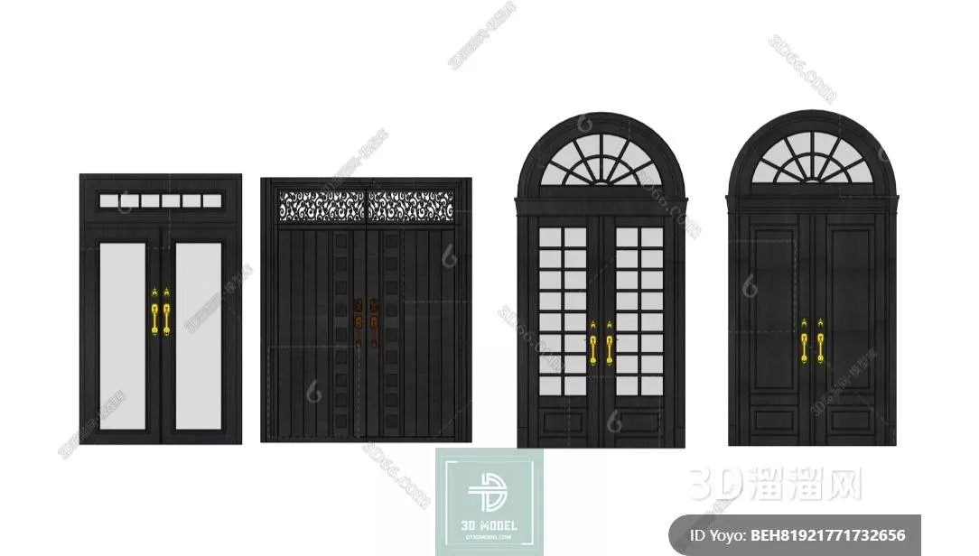 NEO CLASSIC DOOR - SKETCHUP 3D MODEL - VRAY OR ENSCAPE - ID17130