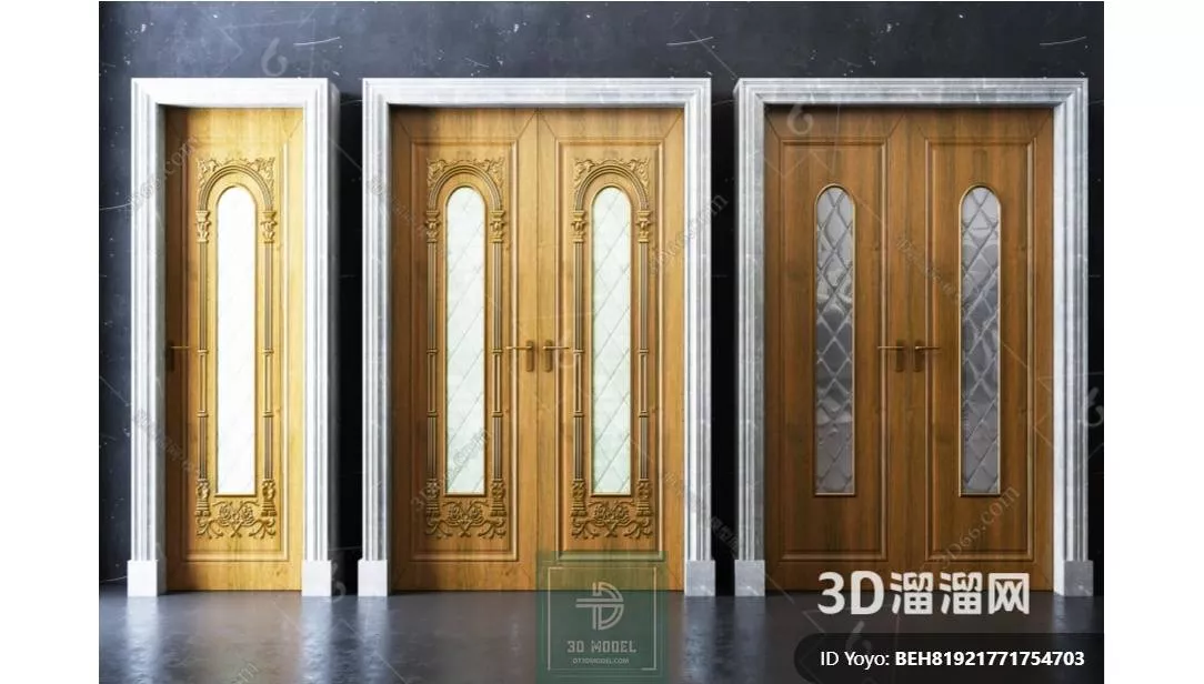 NEO CLASSIC DOOR - SKETCHUP 3D MODEL - VRAY OR ENSCAPE - ID17132