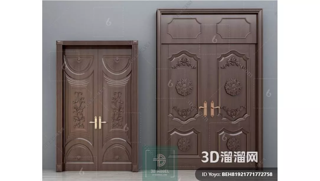 NEO CLASSIC DOOR - SKETCHUP 3D MODEL - VRAY OR ENSCAPE - ID17133