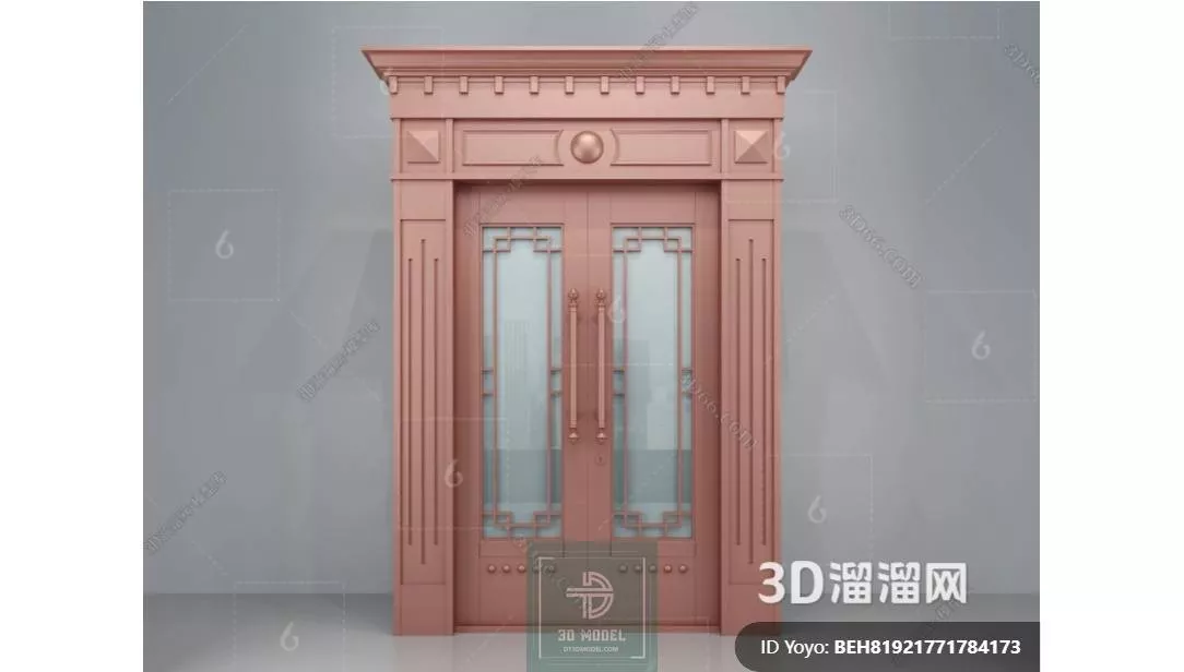 NEO CLASSIC DOOR - SKETCHUP 3D MODEL - VRAY OR ENSCAPE - ID17134